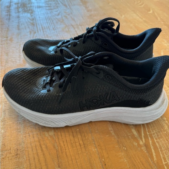Hoka Shoes - Hoka Black Solimar Athletic Shoes with White Soles